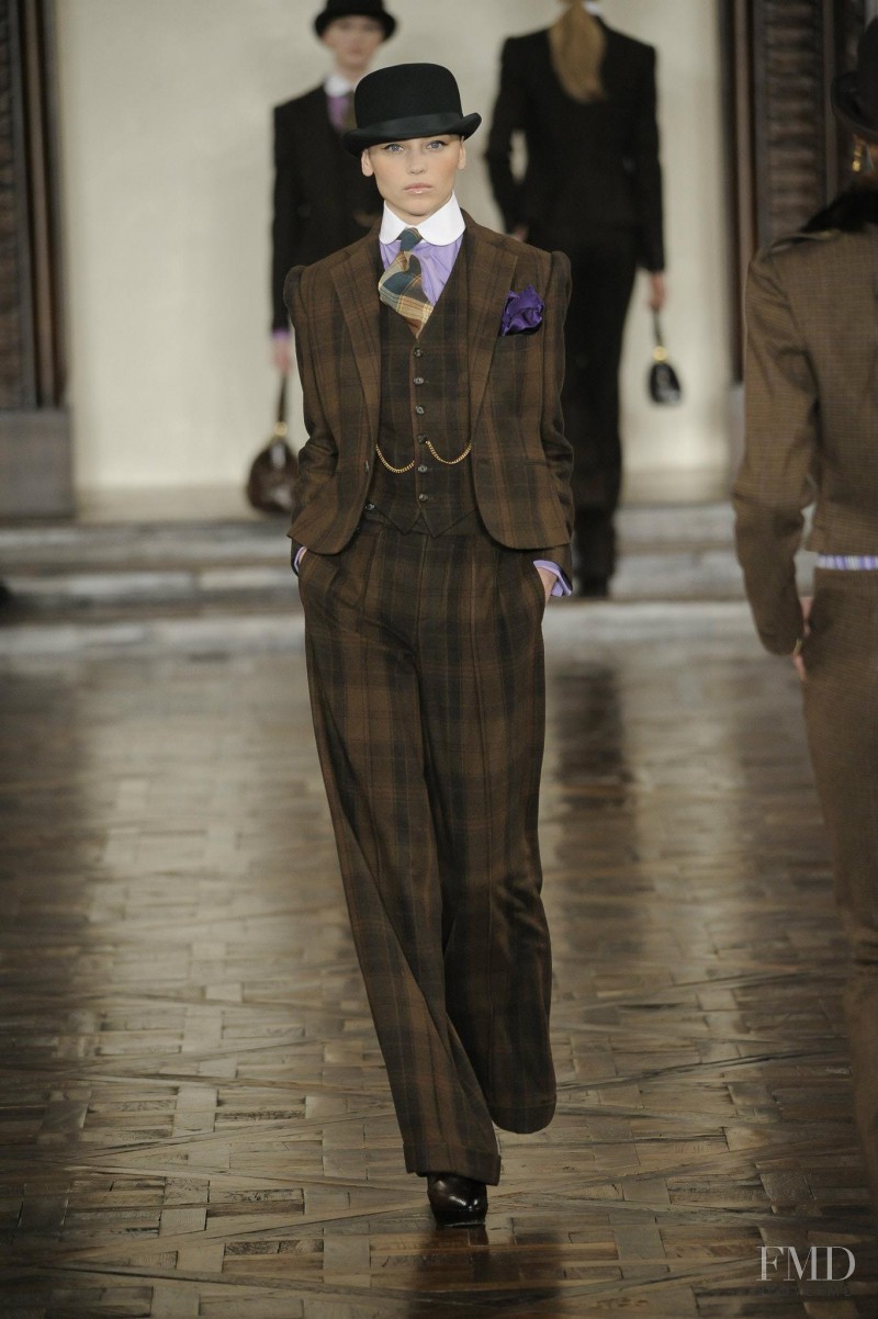 Mila Krasnoiarova featured in  the Ralph Lauren Collection fashion show for Autumn/Winter 2012