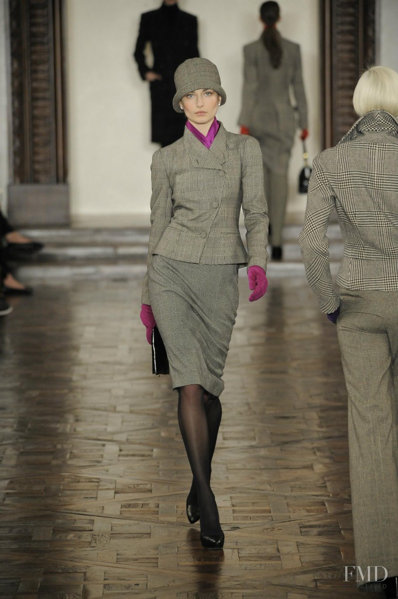 Andreea Diaconu featured in  the Ralph Lauren Collection fashion show for Autumn/Winter 2012