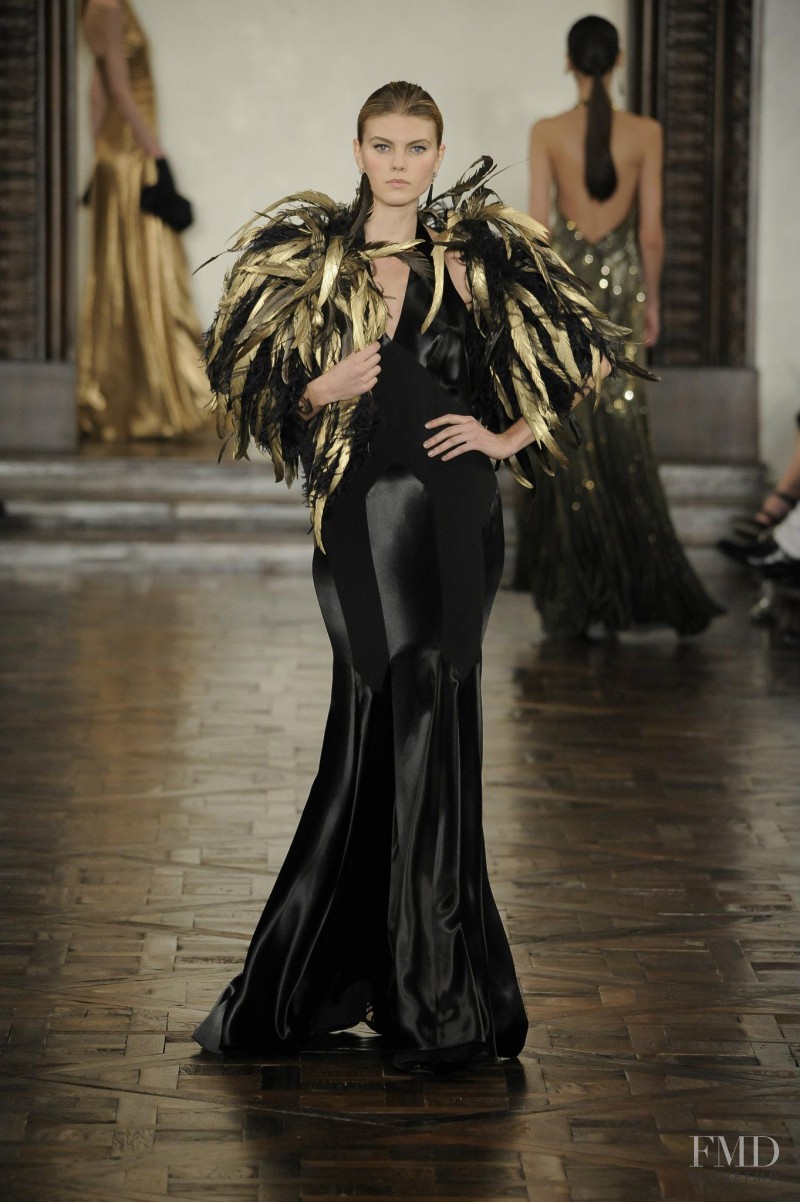 Maryna Linchuk featured in  the Ralph Lauren Collection fashion show for Autumn/Winter 2012