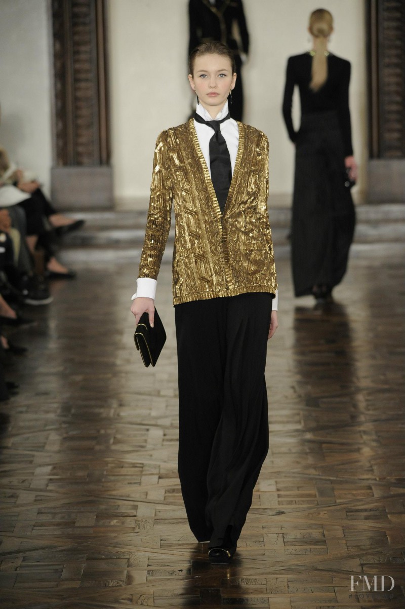 Kristina Romanova featured in  the Ralph Lauren Collection fashion show for Autumn/Winter 2012
