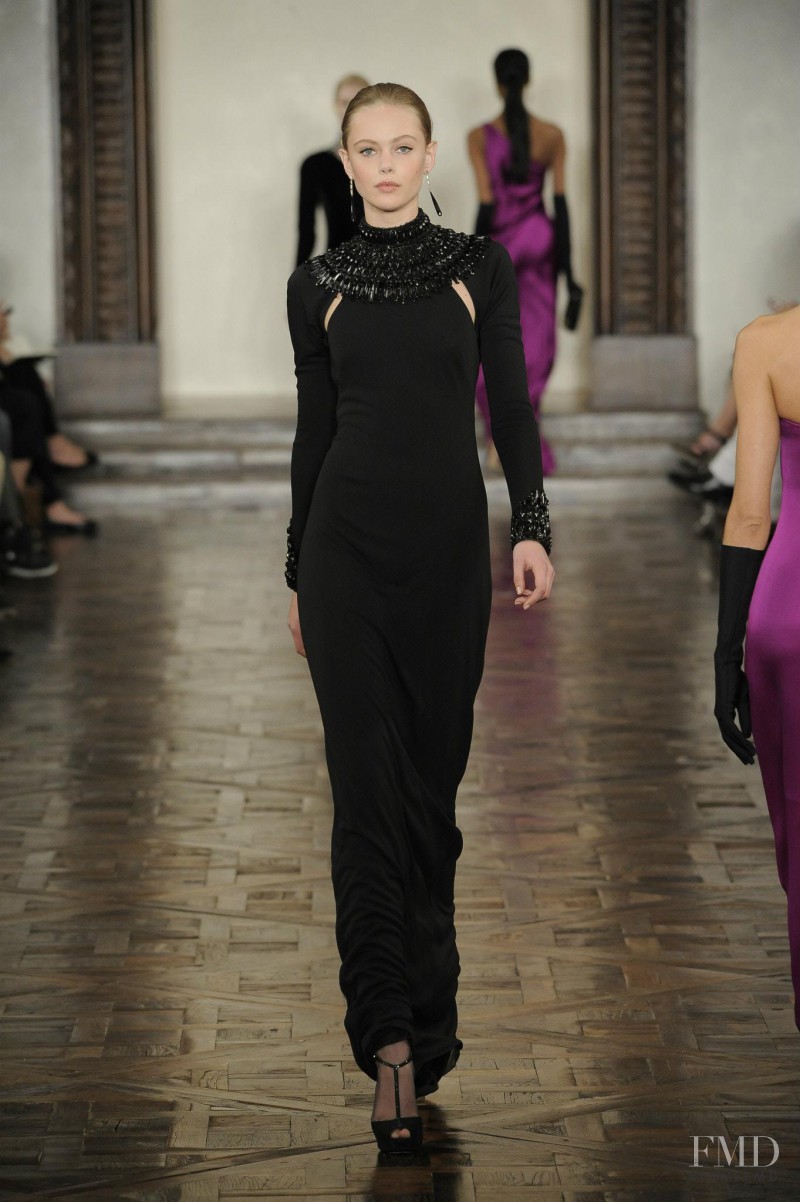 Frida Gustavsson featured in  the Ralph Lauren Collection fashion show for Autumn/Winter 2012