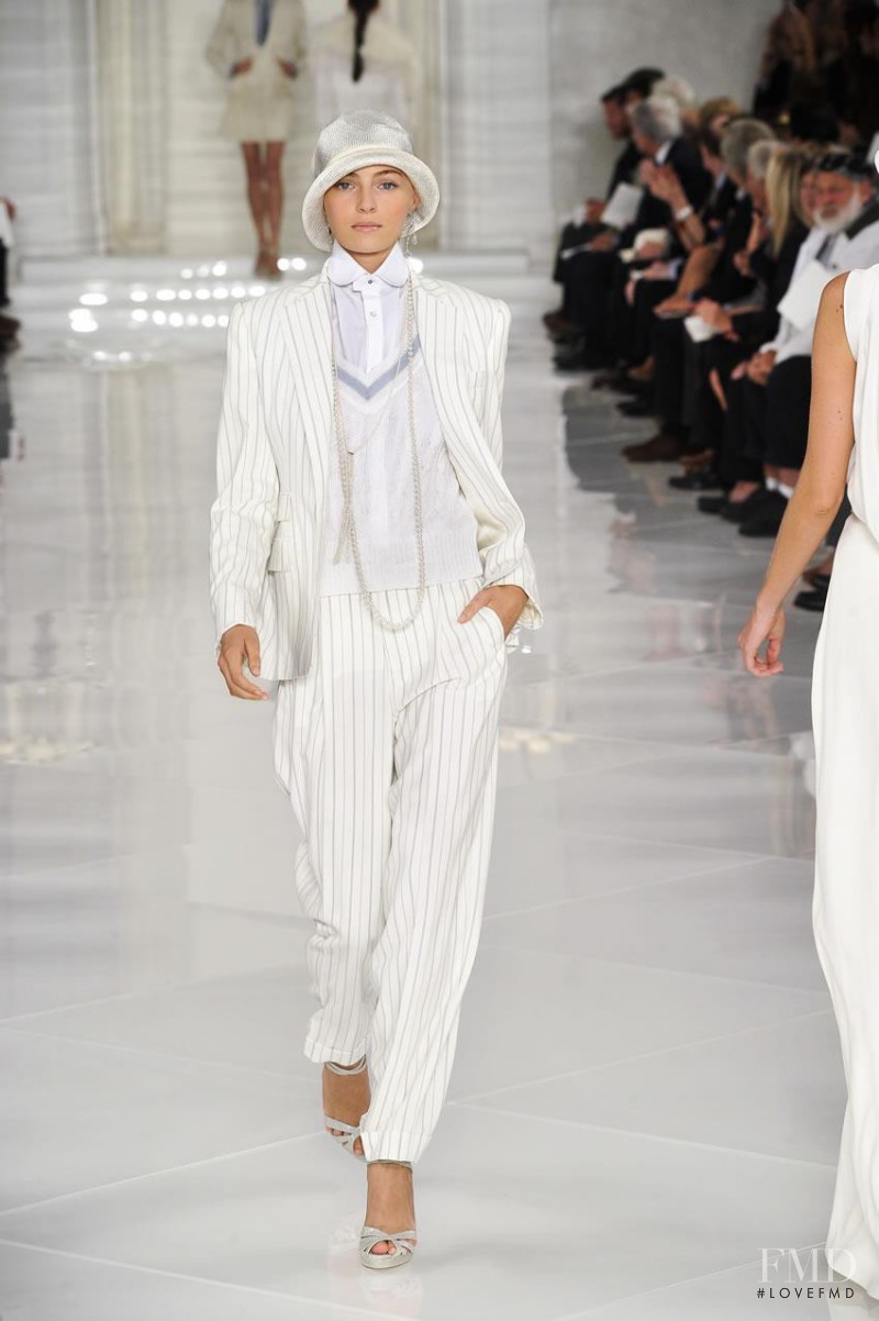 Valentina Zelyaeva featured in  the Ralph Lauren Collection fashion show for Spring/Summer 2012