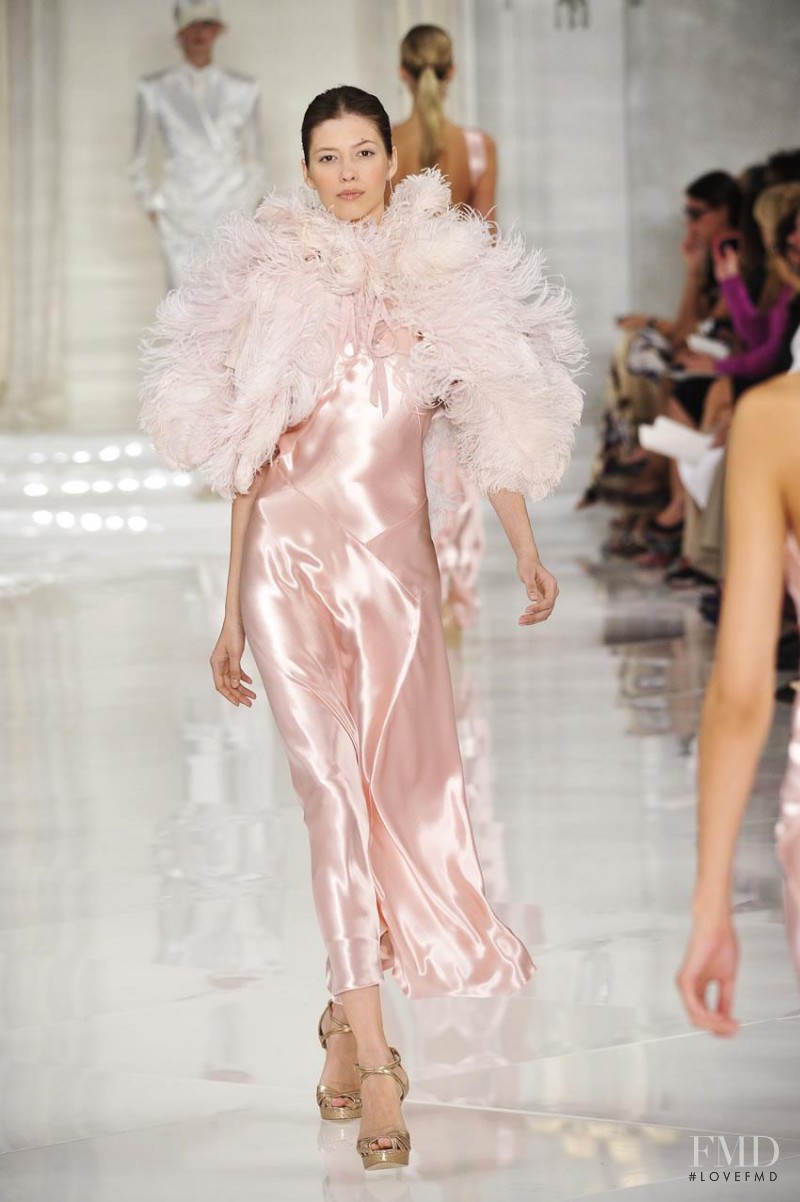 Yulia Kharlapanova featured in  the Ralph Lauren Collection fashion show for Spring/Summer 2012
