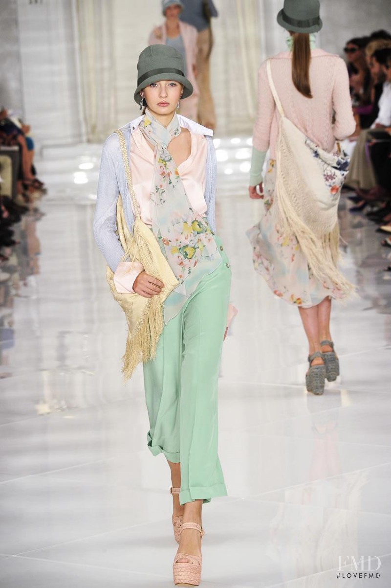 Kristina Romanova featured in  the Ralph Lauren Collection fashion show for Spring/Summer 2012