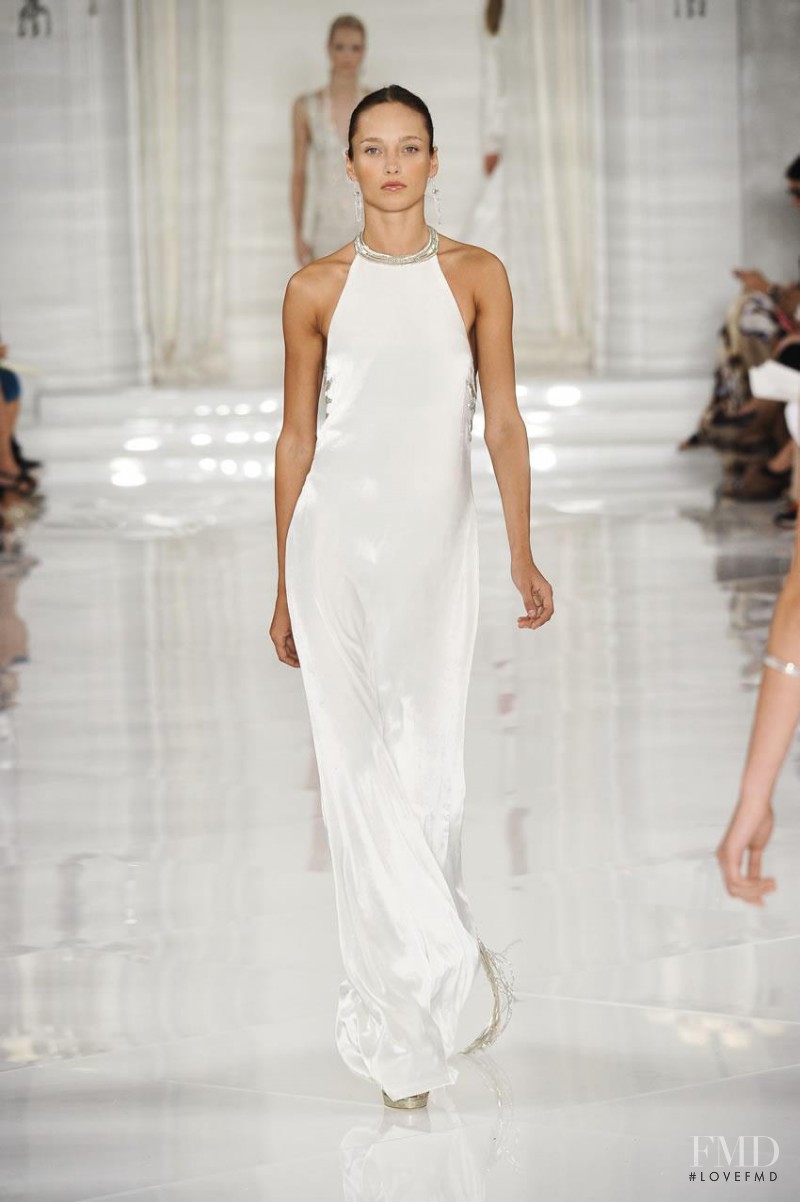 Karmen Pedaru featured in  the Ralph Lauren Collection fashion show for Spring/Summer 2012