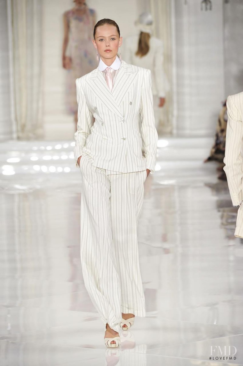 Frida Gustavsson featured in  the Ralph Lauren Collection fashion show for Spring/Summer 2012