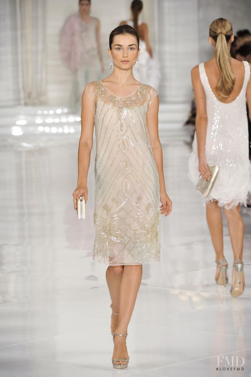 Andreea Diaconu featured in  the Ralph Lauren Collection fashion show for Spring/Summer 2012