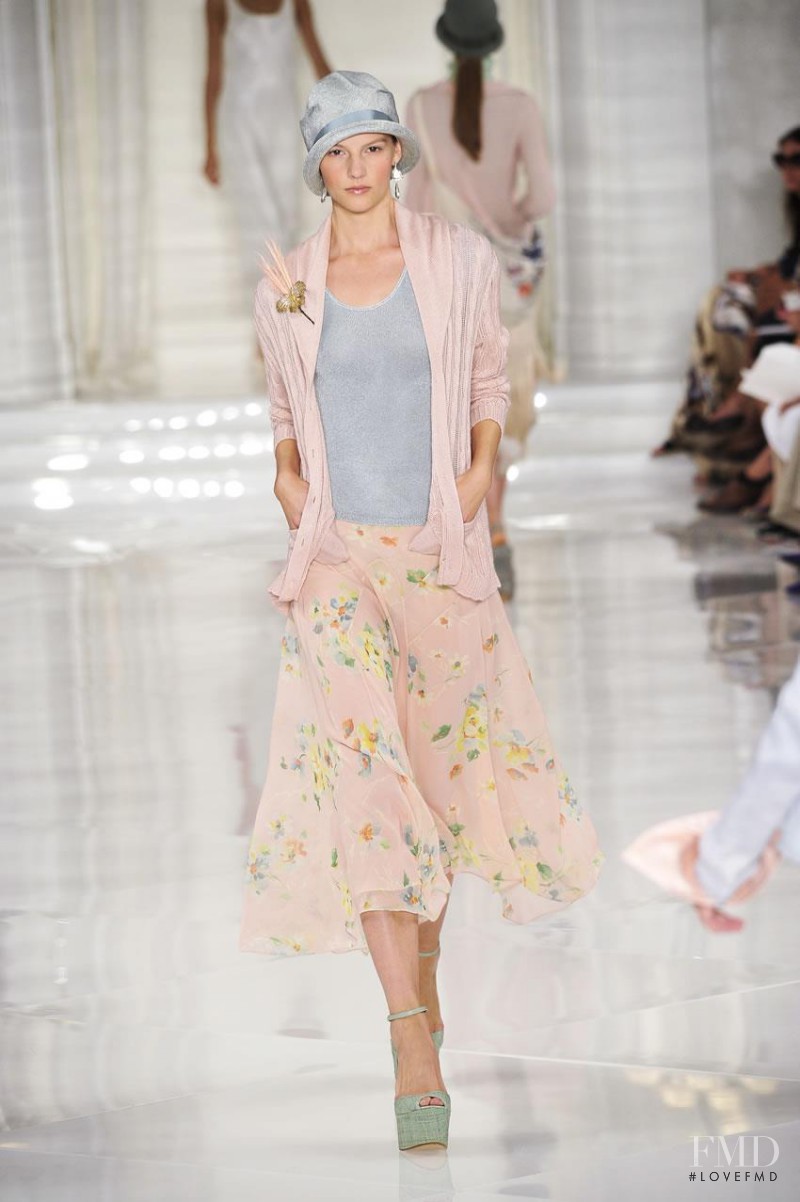 Sara Blomqvist featured in  the Ralph Lauren Collection fashion show for Spring/Summer 2012