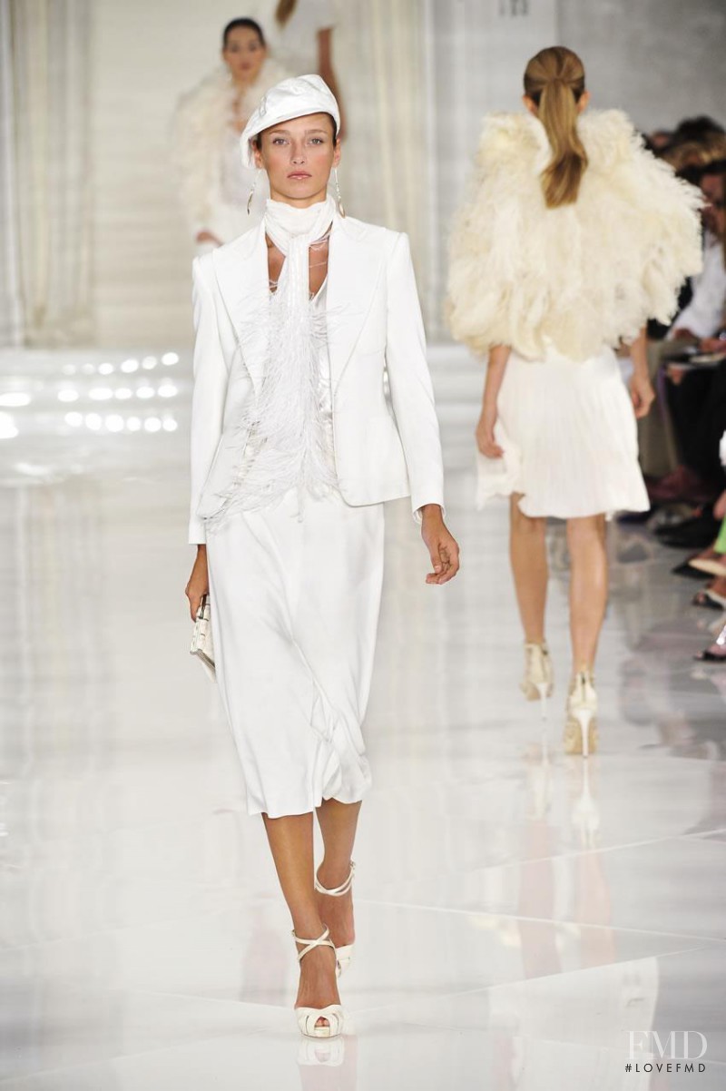 Karmen Pedaru featured in  the Ralph Lauren Collection fashion show for Spring/Summer 2012