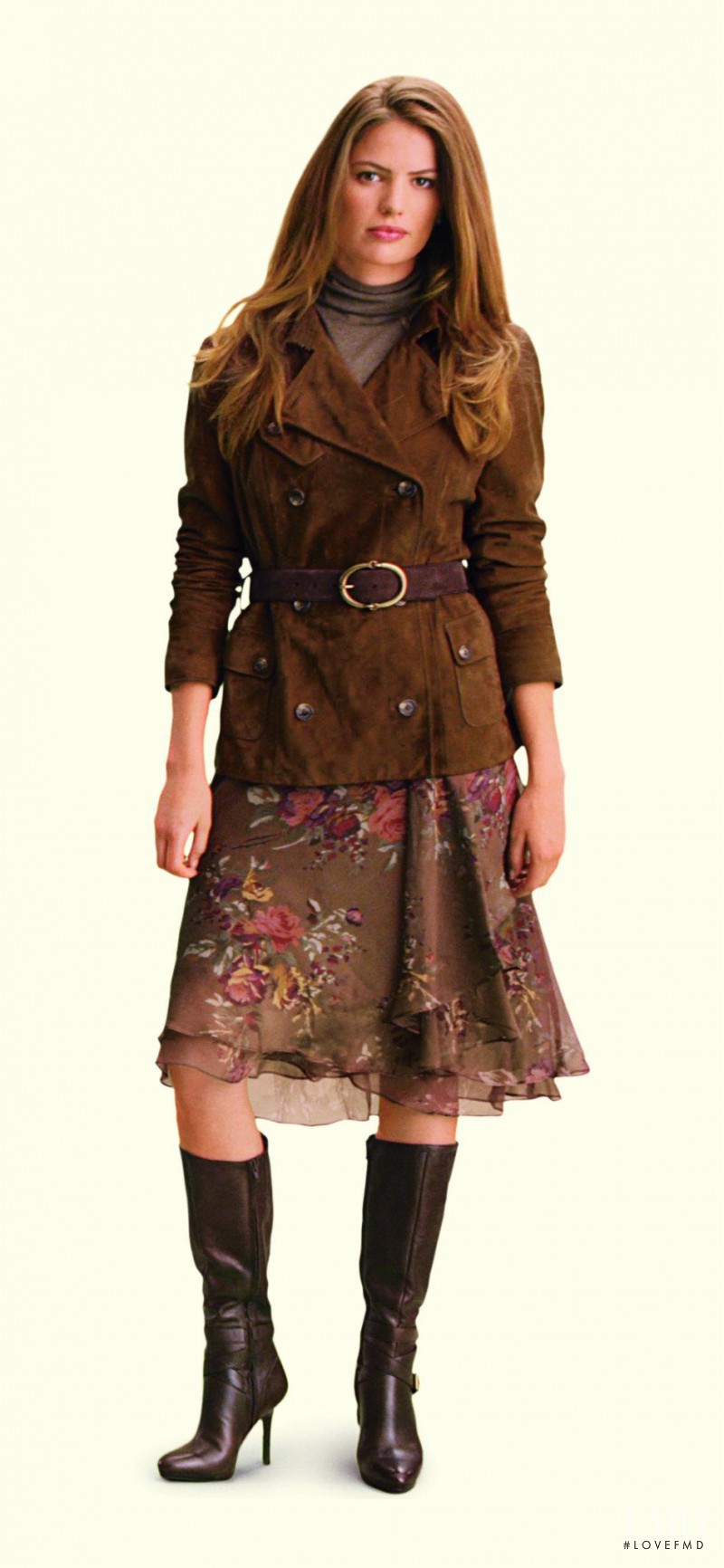 Cameron Russell featured in  the Lauren by Ralph Lauren catalogue for Fall 2011