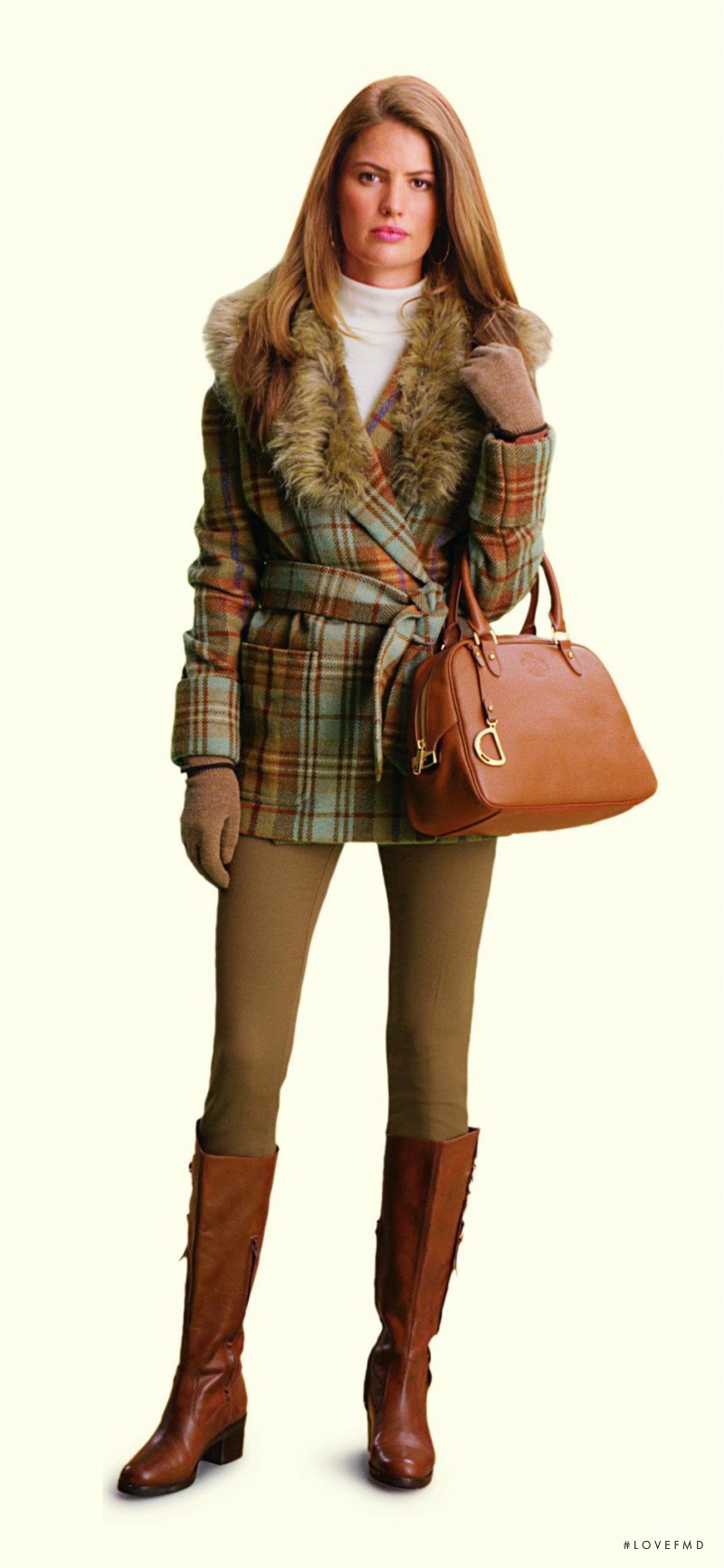 Cameron Russell featured in  the Lauren by Ralph Lauren catalogue for Fall 2011