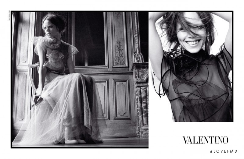 Freja Beha Erichsen featured in  the Valentino advertisement for Spring/Summer 2011