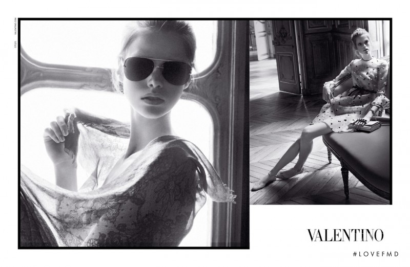 Julia Saner featured in  the Valentino advertisement for Spring/Summer 2011