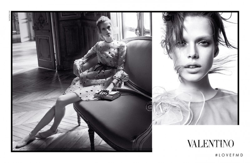 Julia Saner featured in  the Valentino advertisement for Spring/Summer 2011