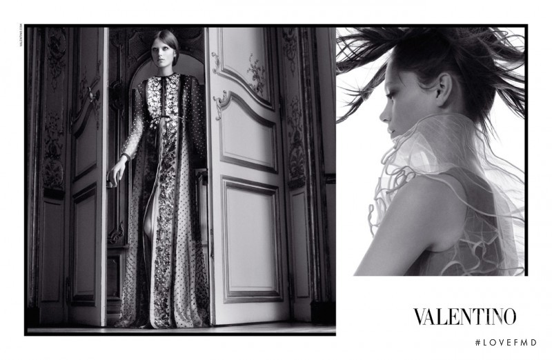 Freja Beha Erichsen featured in  the Valentino advertisement for Spring/Summer 2011