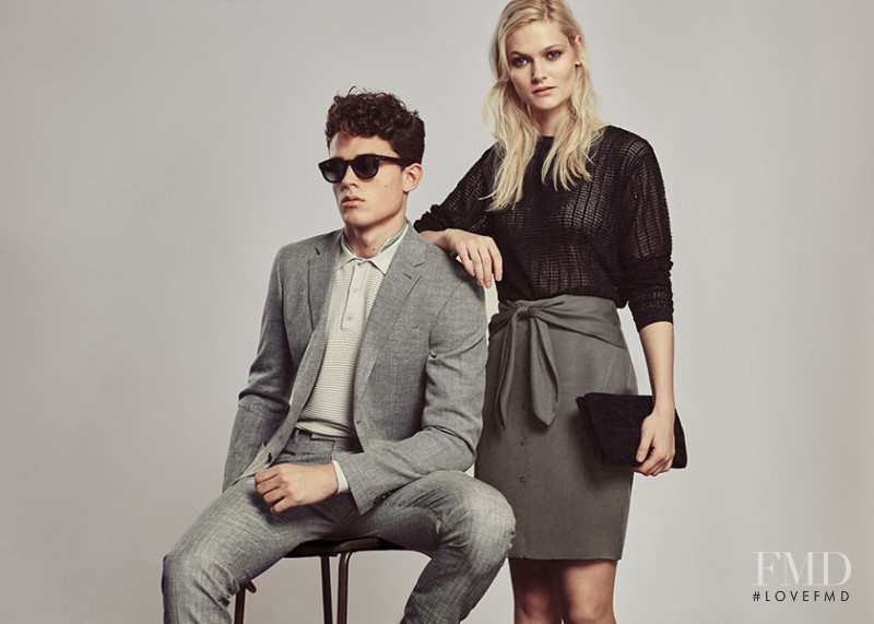 Frederikke Olesen featured in  the Reiss lookbook for Spring/Summer 2016