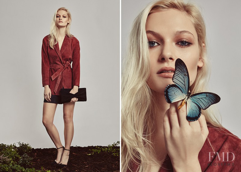 Frederikke Olesen featured in  the Reiss lookbook for Spring/Summer 2016