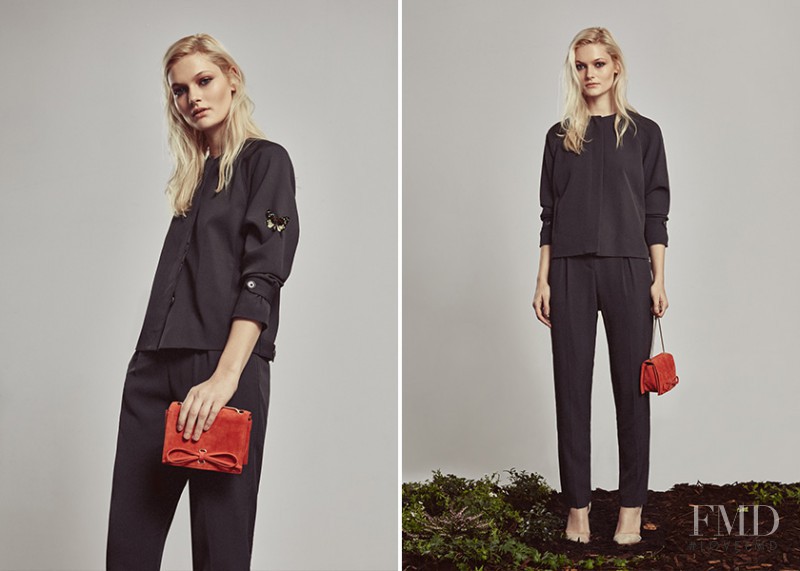 Frederikke Olesen featured in  the Reiss lookbook for Spring/Summer 2016