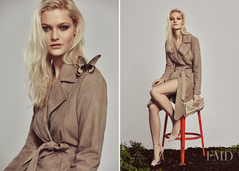 Frederikke Olesen featured in  the Reiss lookbook for Spring/Summer 2016