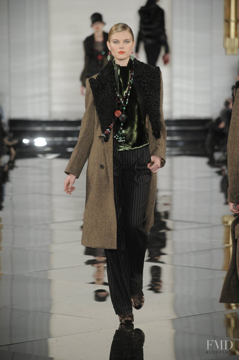 Maryna Linchuk featured in  the Ralph Lauren Collection fashion show for Autumn/Winter 2011