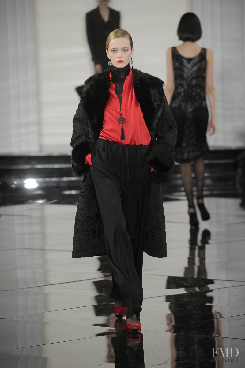 Daria Strokous featured in  the Ralph Lauren Collection fashion show for Autumn/Winter 2011