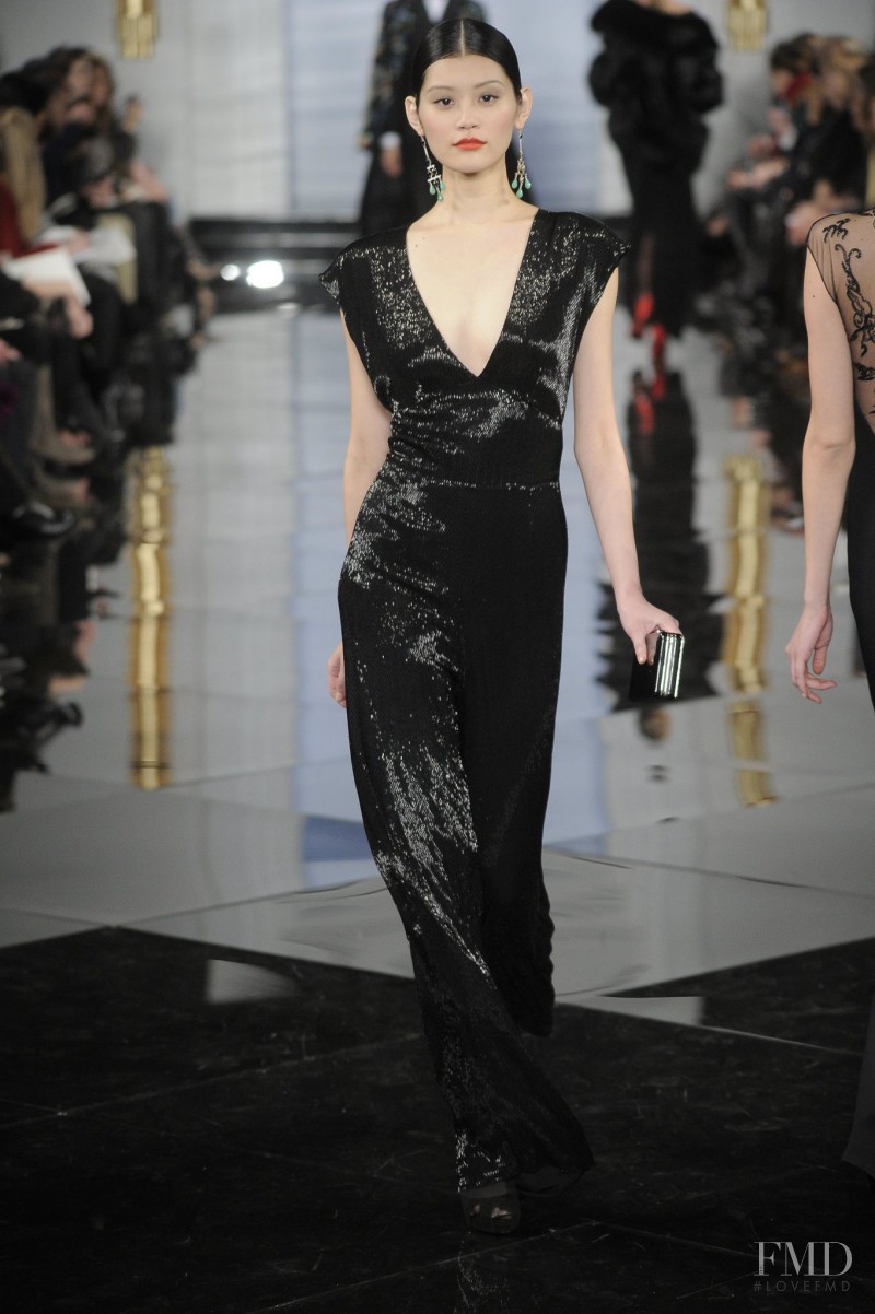 Ming Xi featured in  the Ralph Lauren Collection fashion show for Autumn/Winter 2011