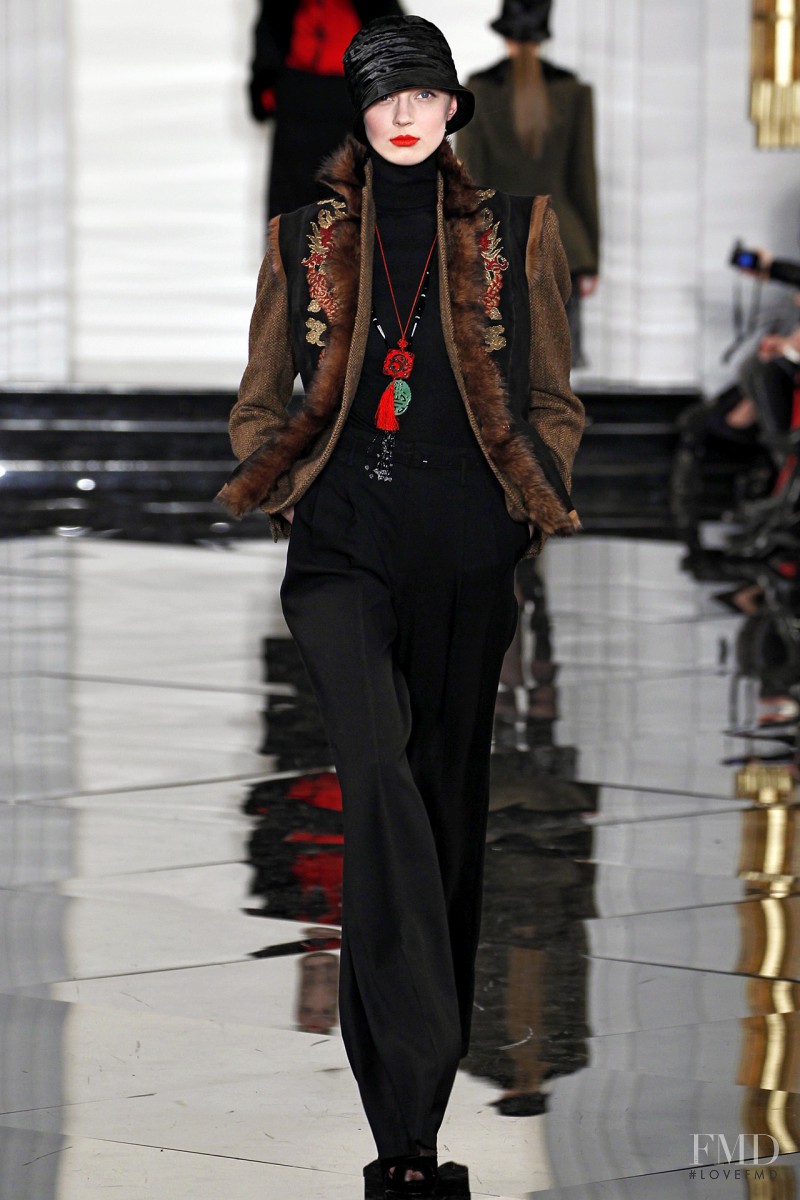 Olga Sherer featured in  the Ralph Lauren Collection fashion show for Autumn/Winter 2011