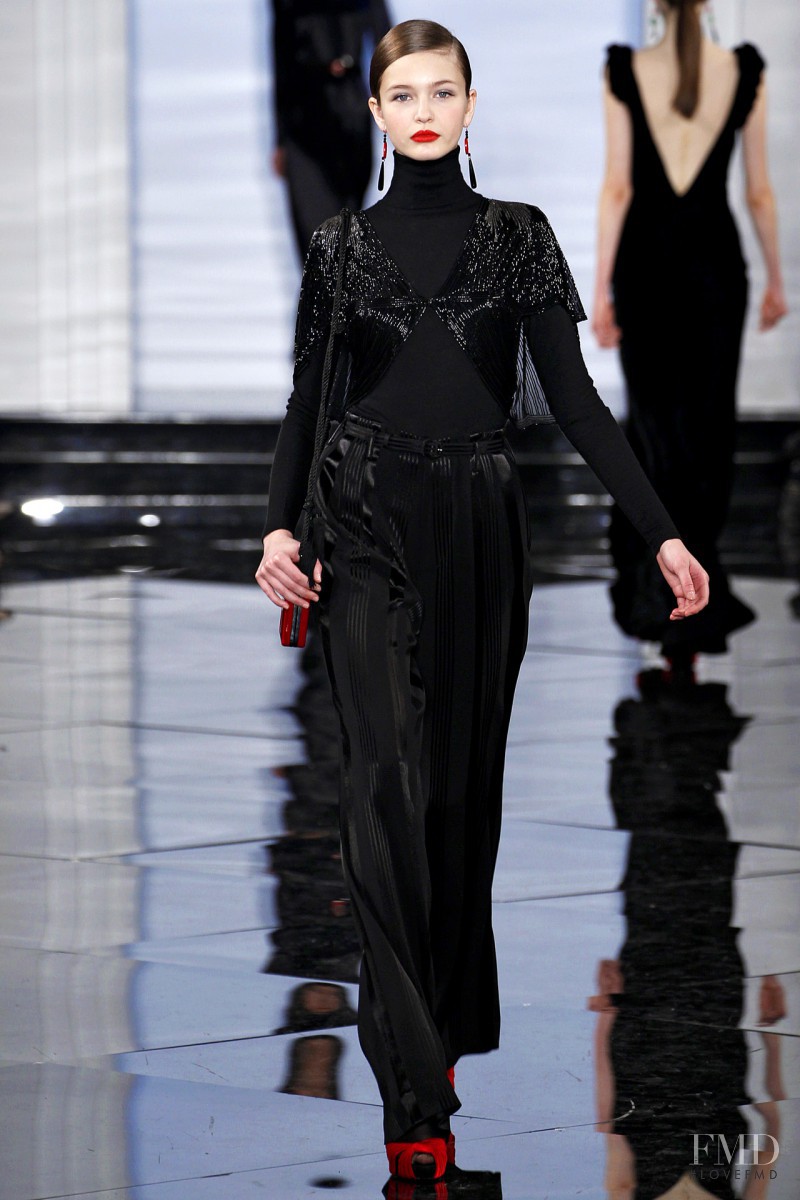 Kristina Romanova featured in  the Ralph Lauren Collection fashion show for Autumn/Winter 2011