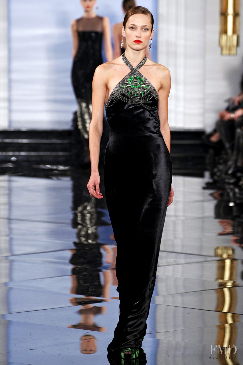 Karmen Pedaru featured in  the Ralph Lauren Collection fashion show for Autumn/Winter 2011