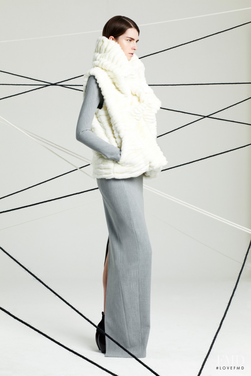 Gaby Loader featured in  the Hussein Chalayan fashion show for Pre-Fall 2014