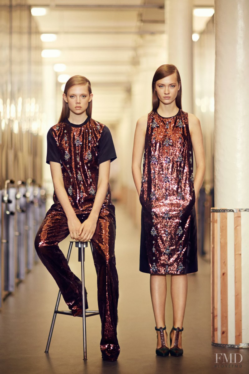 Holly Rose Emery featured in  the Erdem fashion show for Pre-Fall 2014