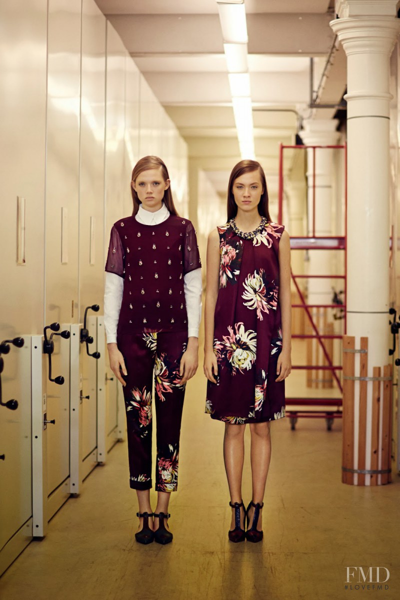 Holly Rose Emery featured in  the Erdem fashion show for Pre-Fall 2014