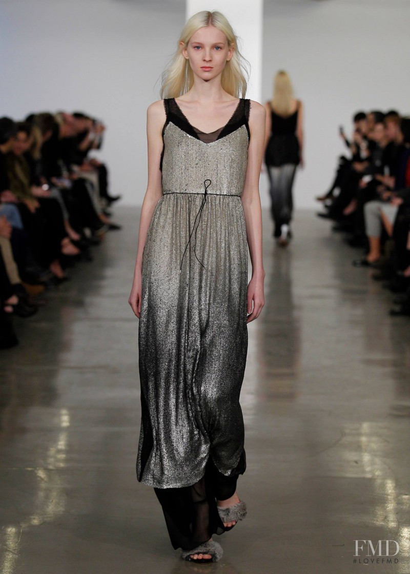 Juliana Schurig featured in  the Calvin Klein 205W39NYC fashion show for Pre-Fall 2014