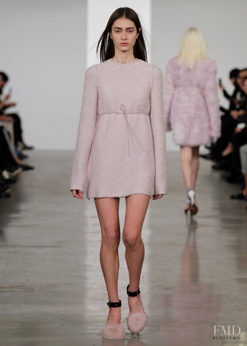 Marine Deleeuw featured in  the Calvin Klein 205W39NYC fashion show for Pre-Fall 2014