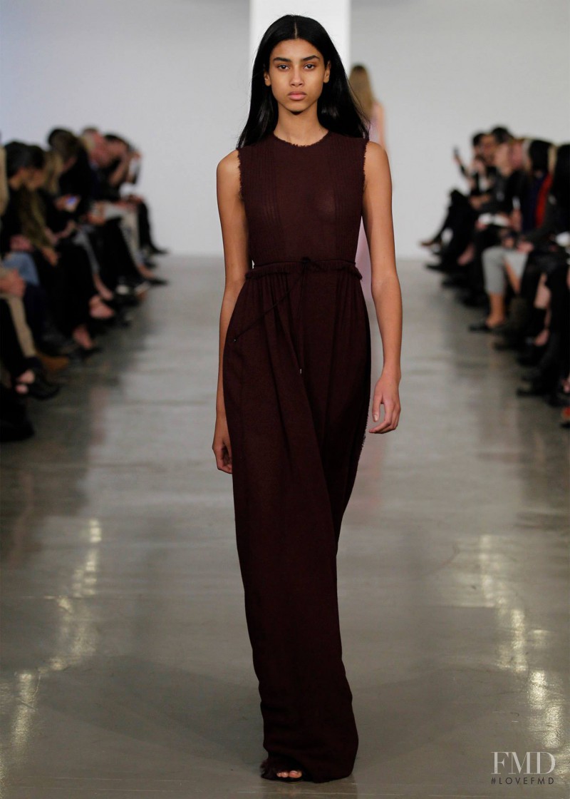Imaan Hammam featured in  the Calvin Klein 205W39NYC fashion show for Pre-Fall 2014