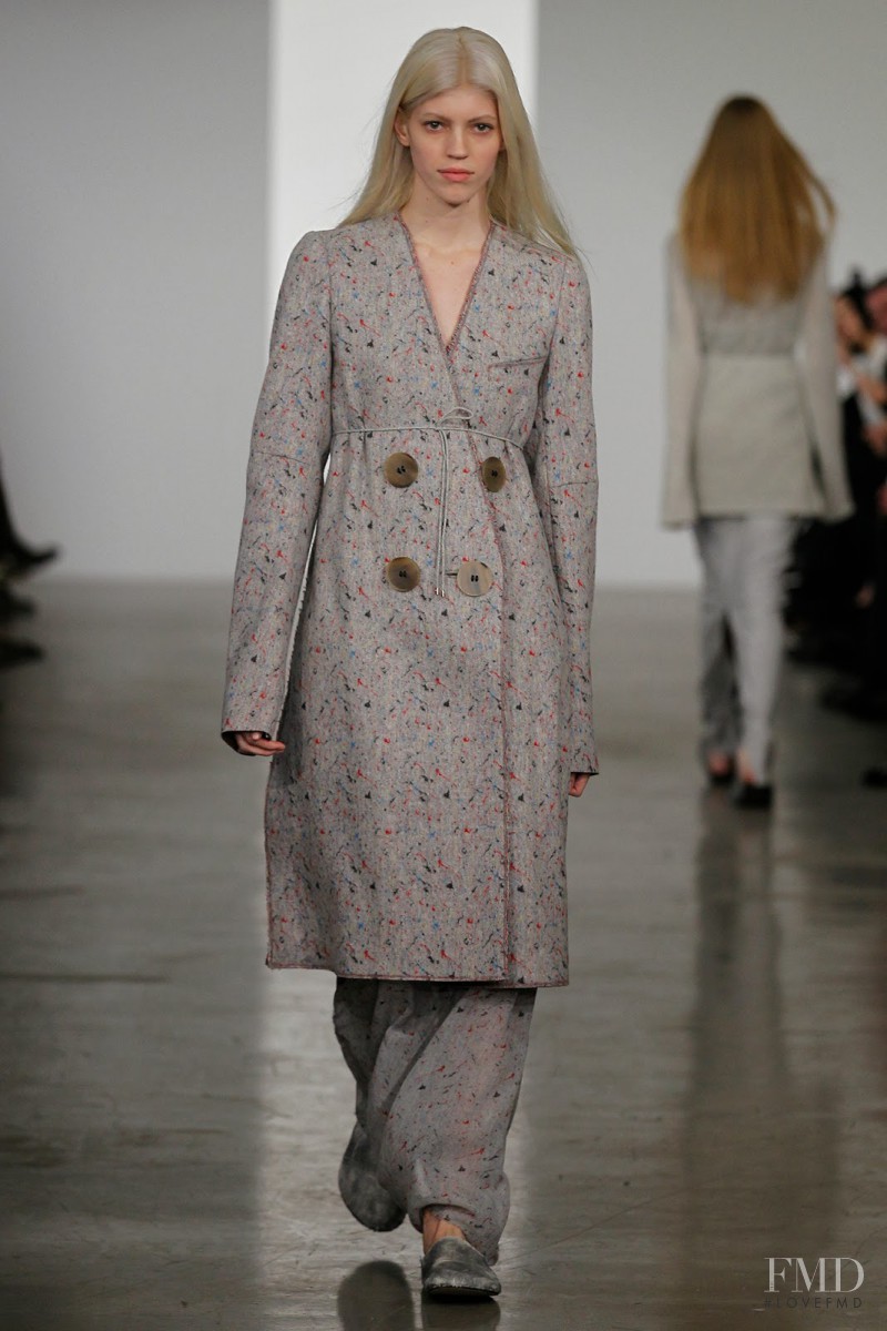 Devon Windsor featured in  the Calvin Klein 205W39NYC fashion show for Pre-Fall 2014