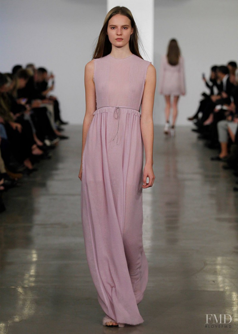 Tilda Lindstam featured in  the Calvin Klein 205W39NYC fashion show for Pre-Fall 2014