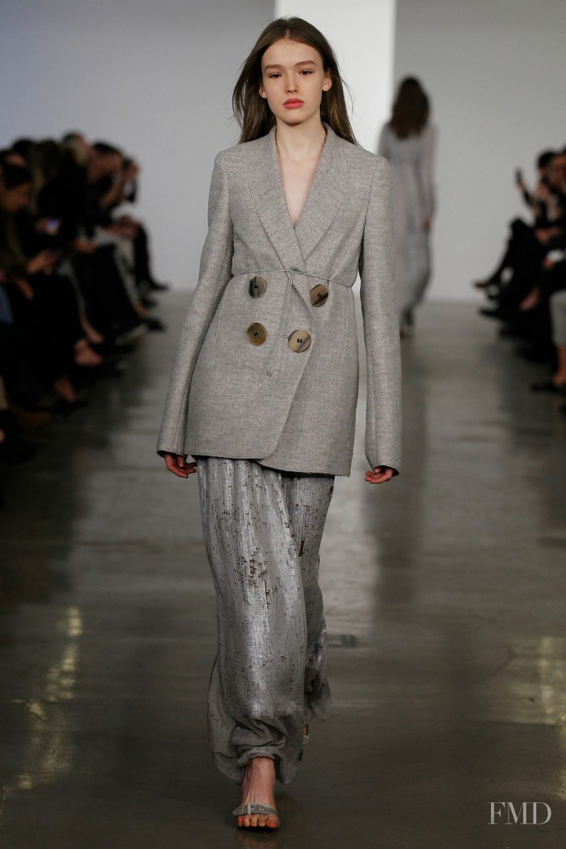 Maddison Brown featured in  the Calvin Klein 205W39NYC fashion show for Pre-Fall 2014