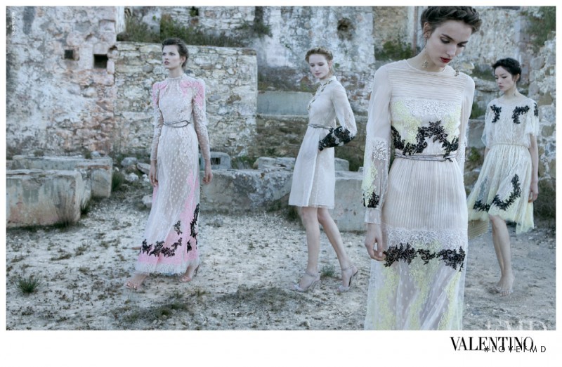 Bette Franke featured in  the Valentino advertisement for Spring/Summer 2012
