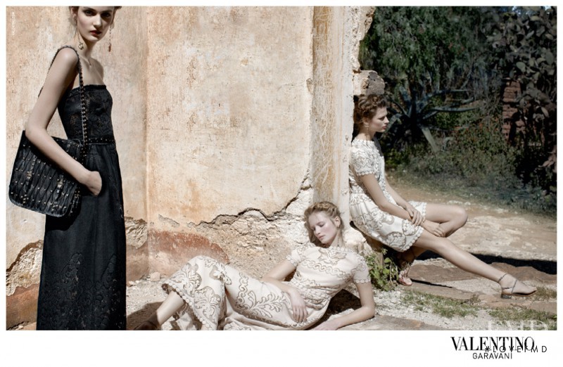 Bette Franke featured in  the Valentino advertisement for Spring/Summer 2012
