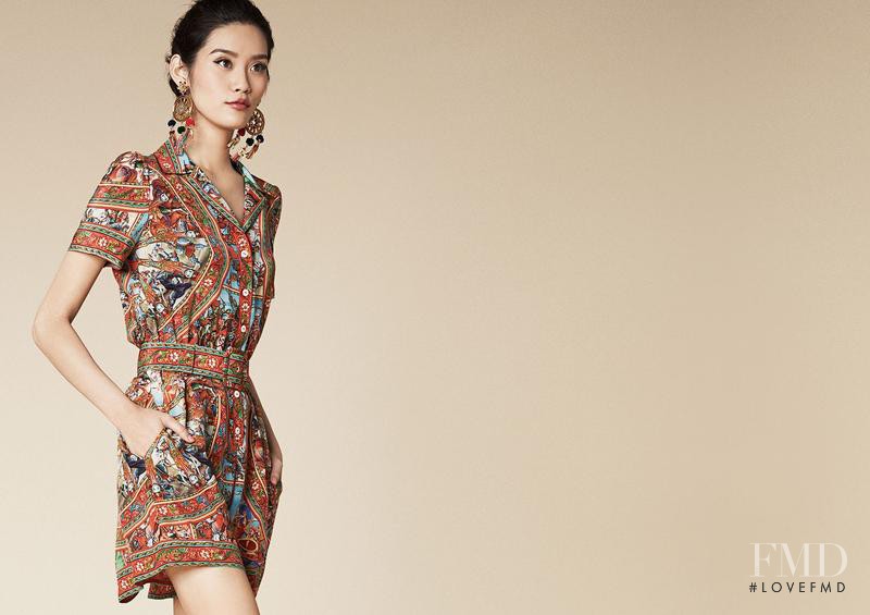 Ming Xi featured in  the Dolce & Gabbana lookbook for Spring/Summer 2013