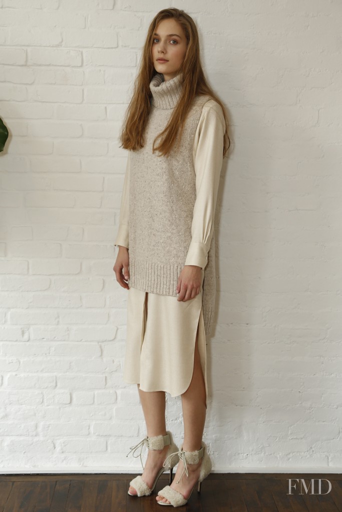 Vera Vavrova featured in  the ADAM Lippes fashion show for Autumn/Winter 2014
