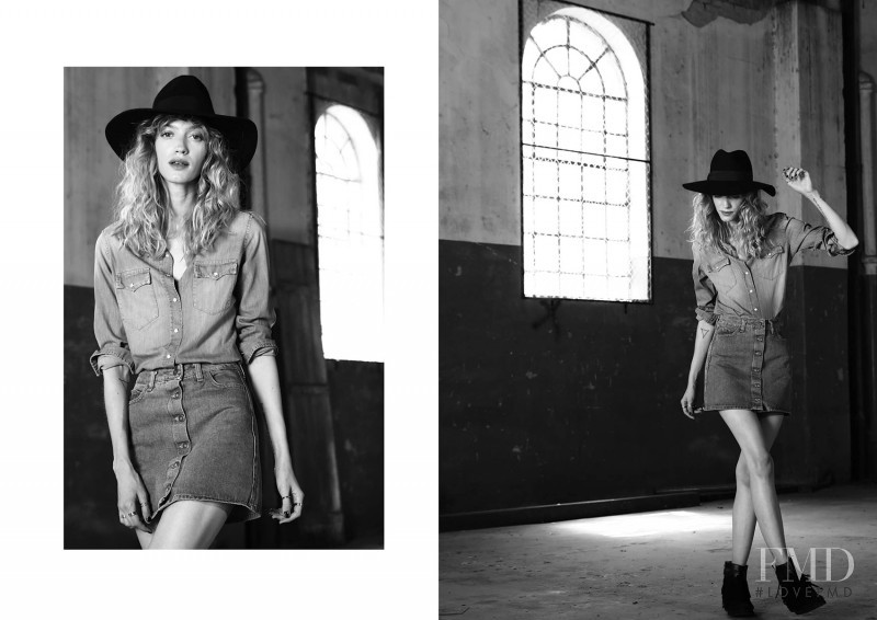 Dana Luz Almada featured in  the Riffle Jeans lookbook for Autumn/Winter 2016