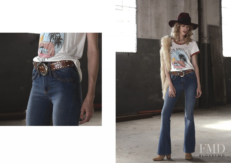 Dana Luz Almada featured in  the Riffle Jeans lookbook for Autumn/Winter 2016