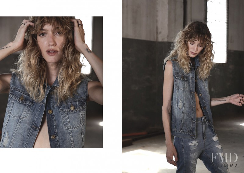 Dana Luz Almada featured in  the Riffle Jeans lookbook for Autumn/Winter 2016