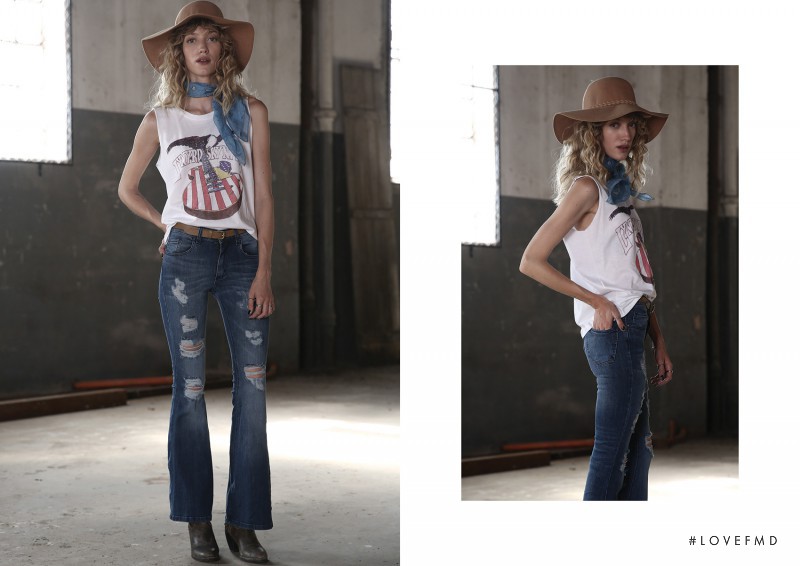 Dana Luz Almada featured in  the Riffle Jeans lookbook for Autumn/Winter 2016