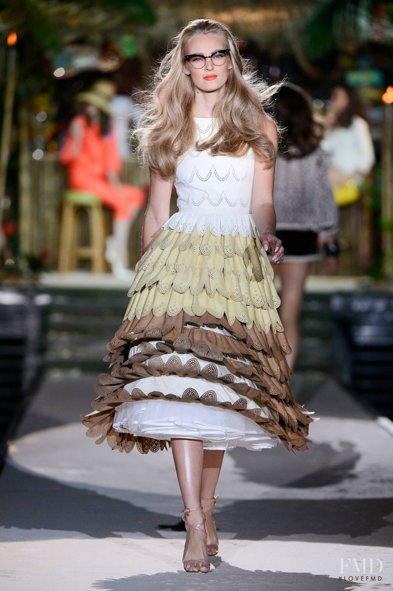 Ymre Stiekema featured in  the DSquared2 Tikigirl fashion show for Spring/Summer 2014