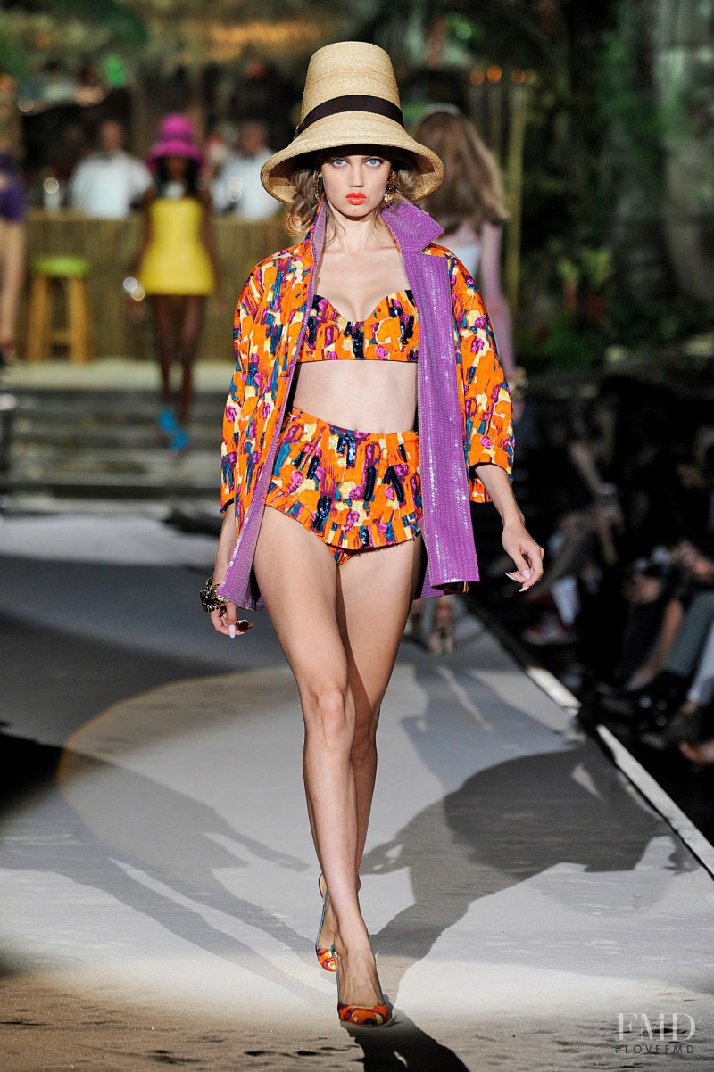 Lindsey Wixson featured in  the DSquared2 Tikigirl fashion show for Spring/Summer 2014