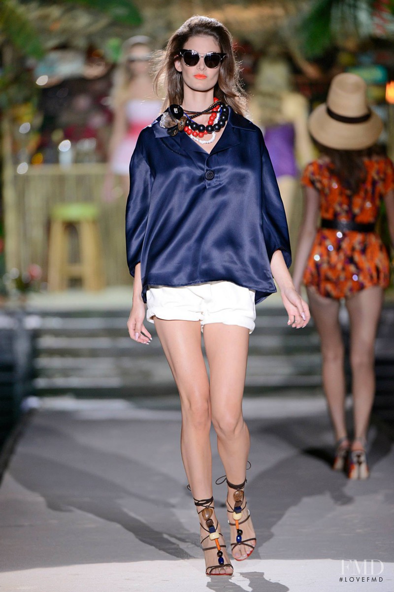 Ophélie Guillermand featured in  the DSquared2 Tikigirl fashion show for Spring/Summer 2014