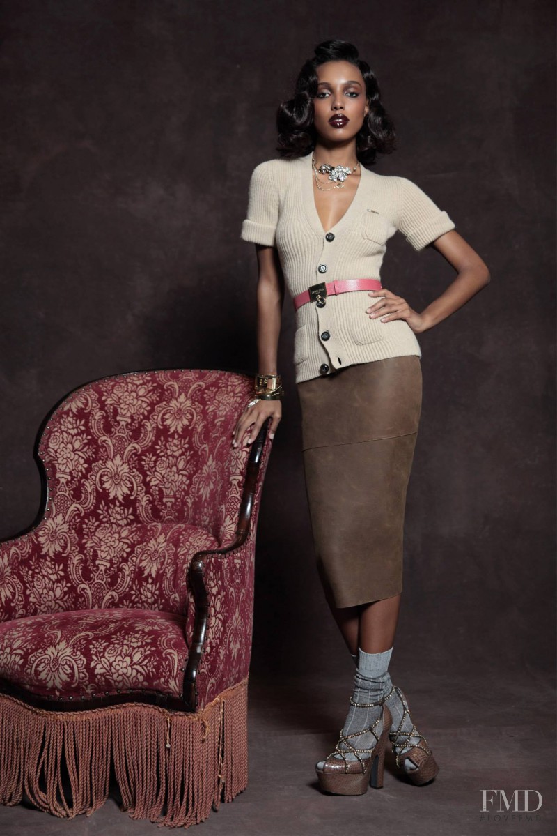 Jasmine Tookes featured in  the DSquared2 fashion show for Pre-Fall 2013